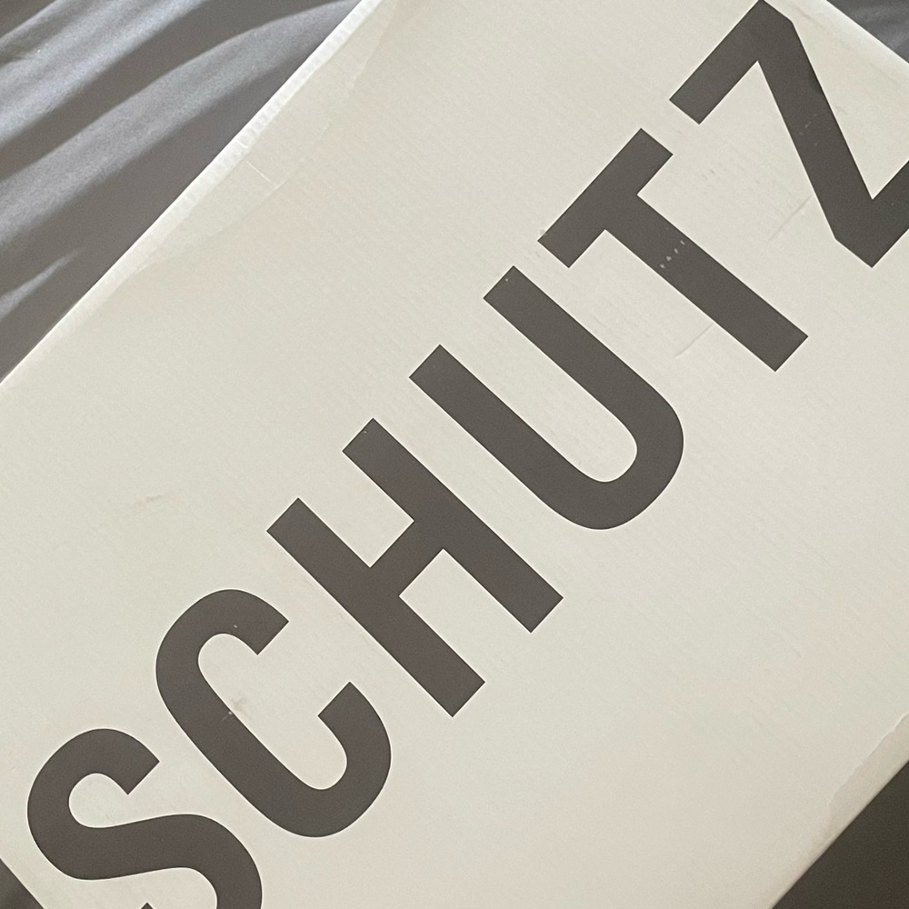 SCHUTZ Black Rhinestone Heel zipper boots. Made in Brazil.